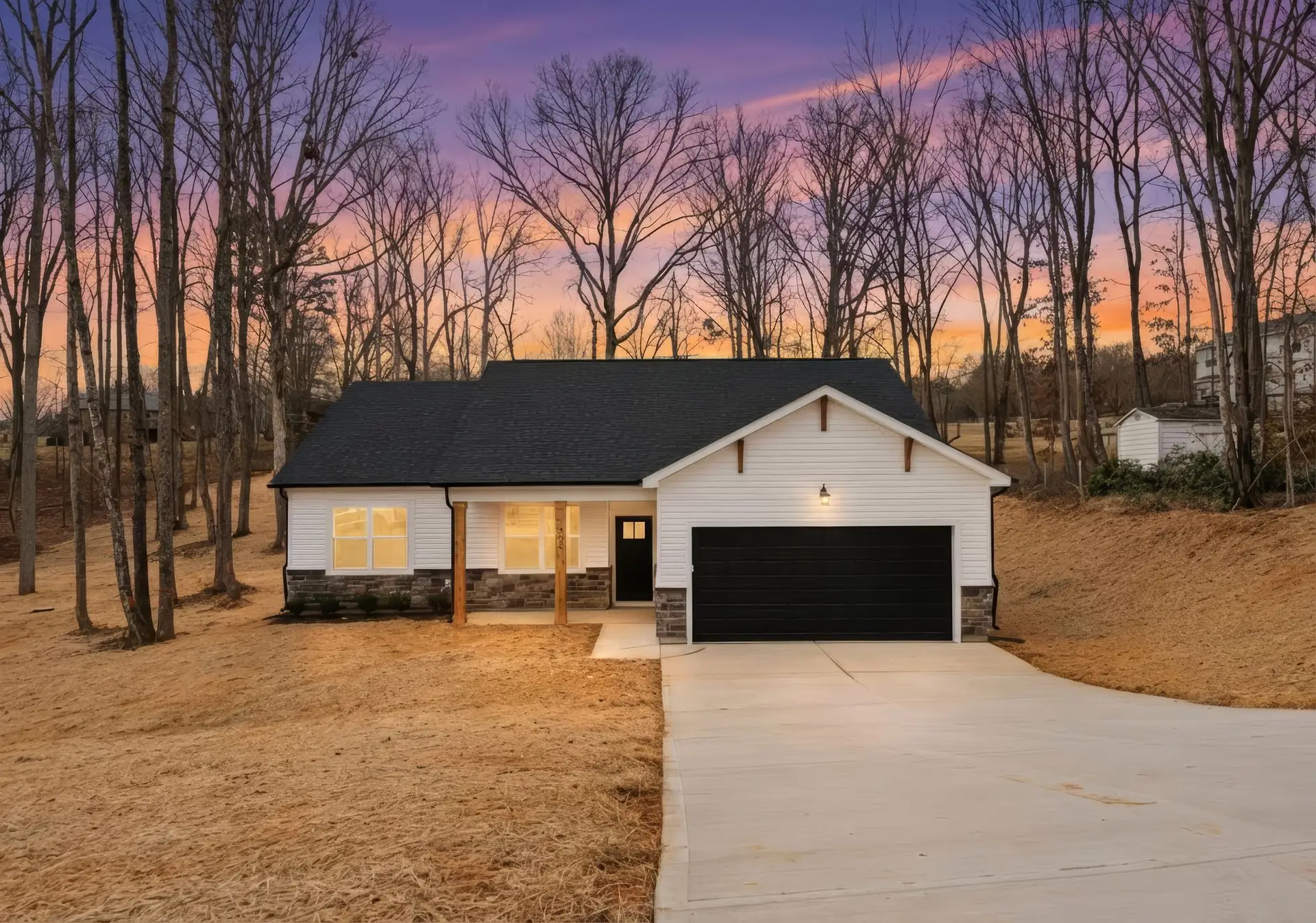 1904 Rucker Rd front exterior at night