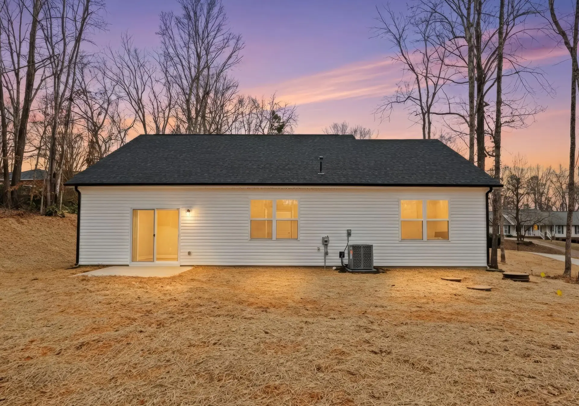 1904 Rucker Rd rear exterior at night
