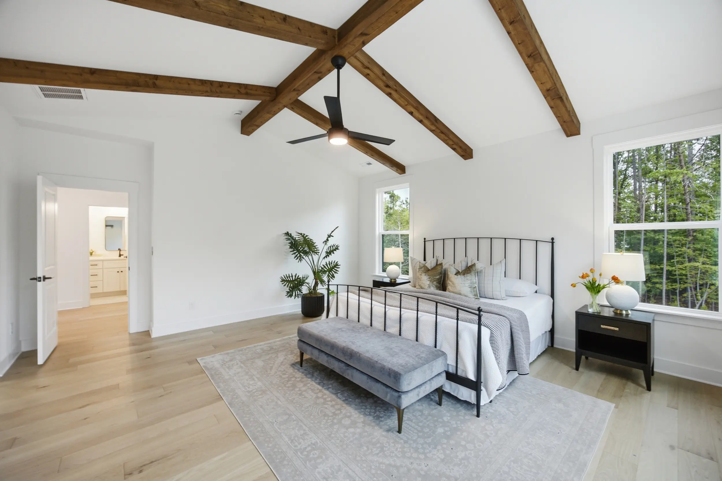 135 Parkdale Dr bedroom with vaulted ceilings